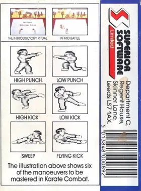 Karate Combat (198x)(Superior Software)[a] box cover back